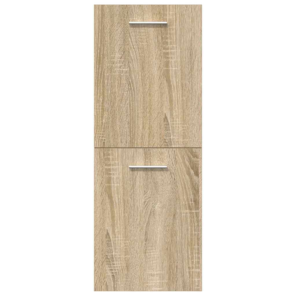 vidaXL Set Mobili da Bagno 4 pz Rovere Sonoma in Legno Multistrato