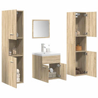 Set Mobili da Bagno 5 pz Rovere Sonoma in Legno Multistrato 3325029