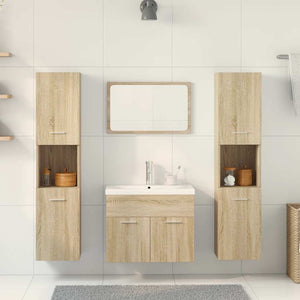 Set Mobili da Bagno 5 pz Rovere Sonoma in Legno Multistrato 3325030