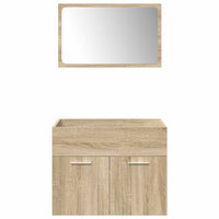 Set Mobili da Bagno 5 pz Rovere Sonoma in Legno Multistrato 3325030