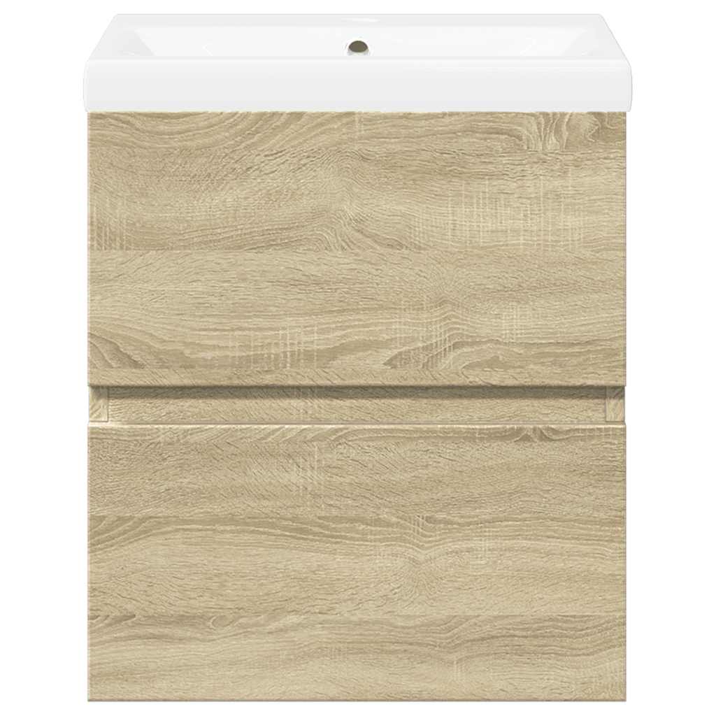 Set Mobili da Bagno 2 pz Rovere Sonoma in Legno Multistrato 3325032