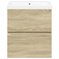 Set Mobili da Bagno 2 pz Rovere Sonoma in Legno Multistrato 3325032