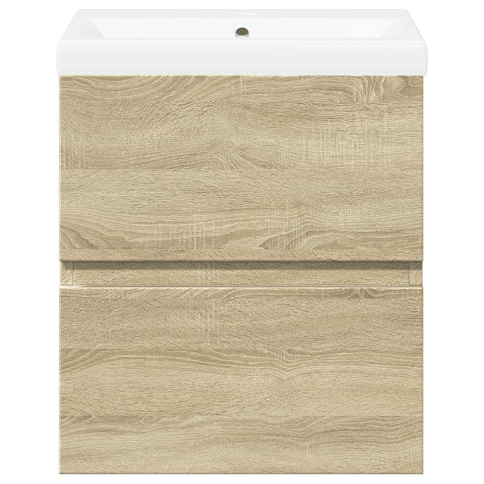 Set Mobili da Bagno 2 pz Rovere Sonoma in Legno Multistrato 3325032