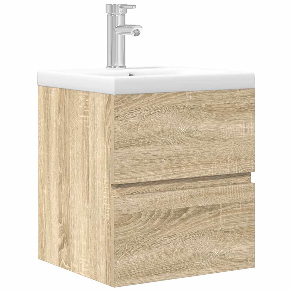 Set Mobili da Bagno 2 pz Rovere Sonoma in Legno Multistrato 3325038