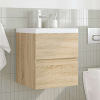 Set Mobili da Bagno 2 pz Rovere Sonoma in Legno Multistrato 3325038