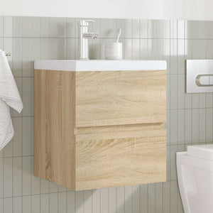 Set Mobili da Bagno 2 pz Rovere Sonoma in Legno Multistrato 3325038