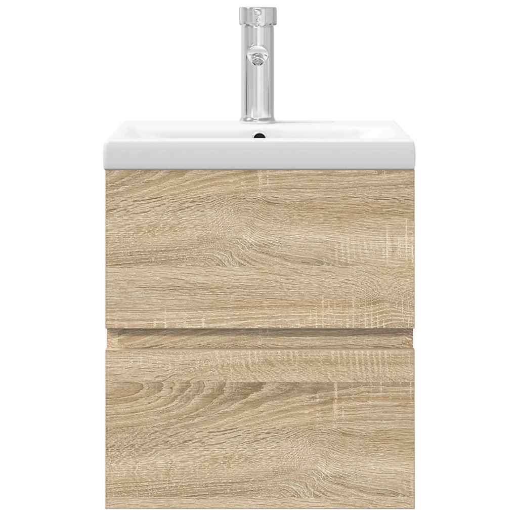 Set Mobili da Bagno 2 pz Rovere Sonoma in Legno Multistrato 3325038