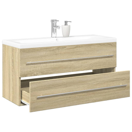 Set Mobili da Bagno 2 pz Rovere Sonoma in Legno Multistrato 3325048