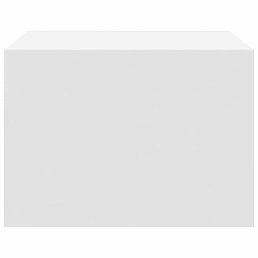 Comodini a Parete con Luci LED 2 pz-Set di 2 Tavolino da notte Bianchi 599164