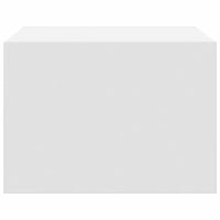 Comodini a Parete con Luci LED 2 pz-Set di 2 Tavolino da notte Bianchi 599164