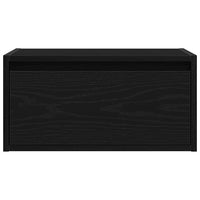 vidaXL Comodini a Parete con Luci LED 2 pz Rovere Neri