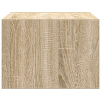 vidaXL Comodino a Parete con luci LED Rovere Sonoma