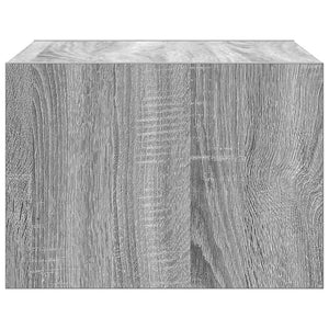 vidaXL Comodini a Parete con luci LED 2 pz Grigio Sonoma