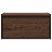 Comodino a Parete con luci LED Rovere Marrone 860223