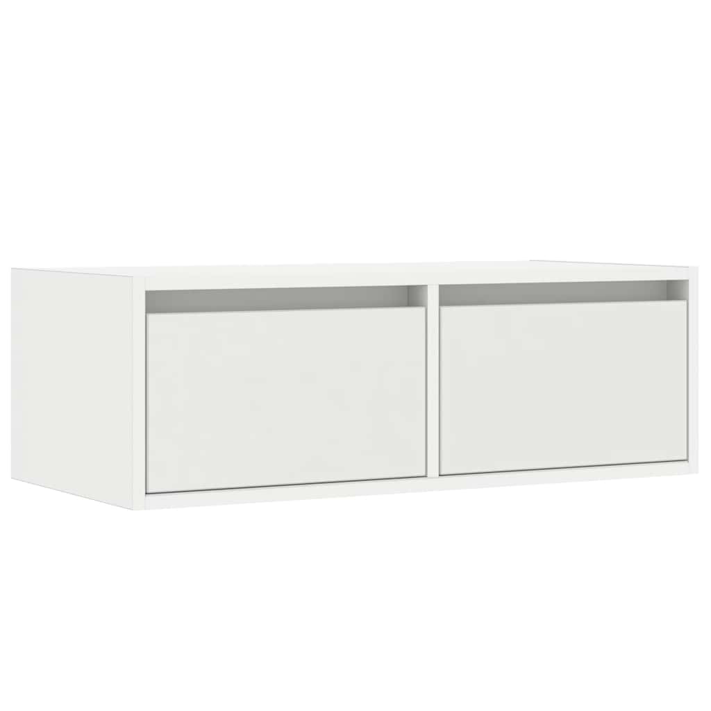 Mobile Porta TV con Luci LED-Mobile per TV-Credenza TV 75x35,5x25 cm Bianco