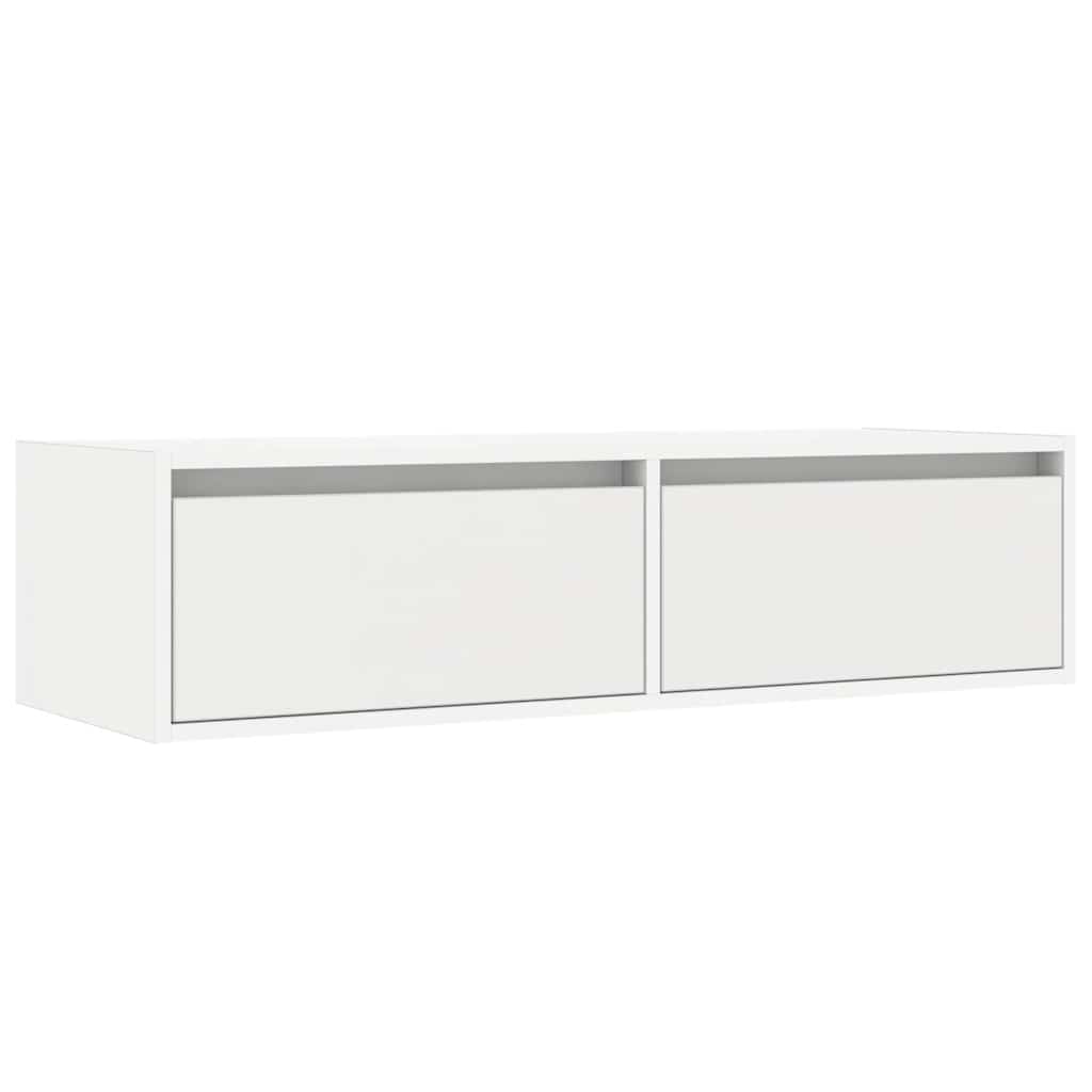 Mobile Porta TV con Luci LED-Mobile per TV-Credenza TV Bianco 100X35,5x25 cm