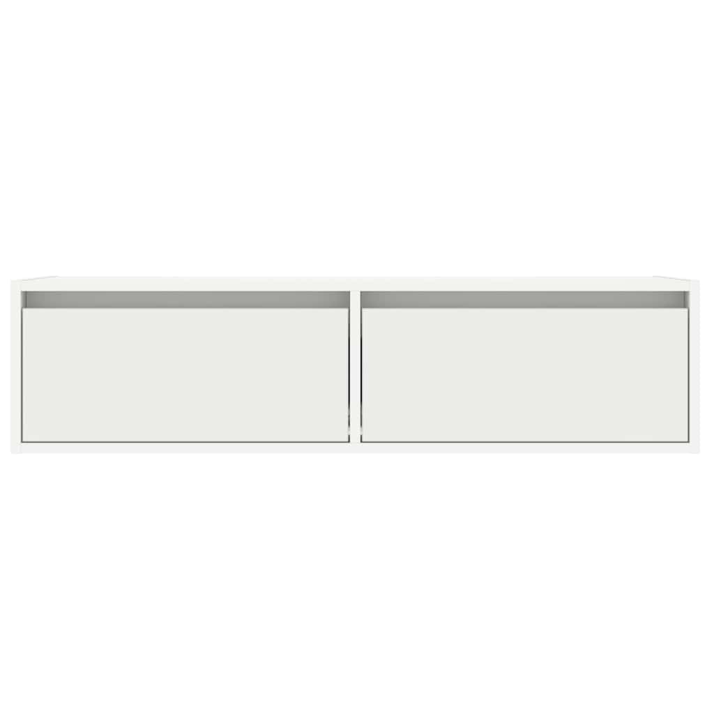 Mobile Porta TV con Luci LED-Mobile per TV-Credenza TV Bianco 100X35,5x25 cm