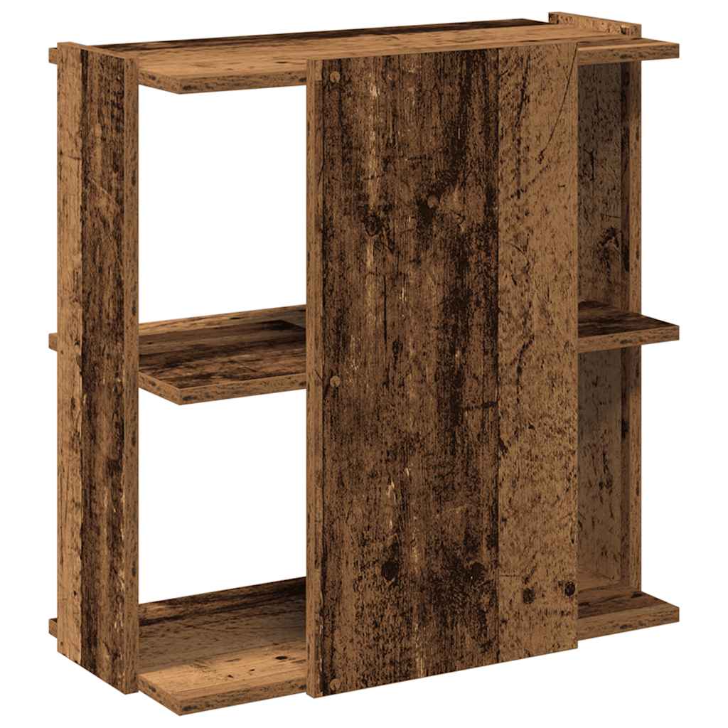 Libreria a 3 Ripiani Legno Vecchio 60x30x60cm Legno Multistrato 860254