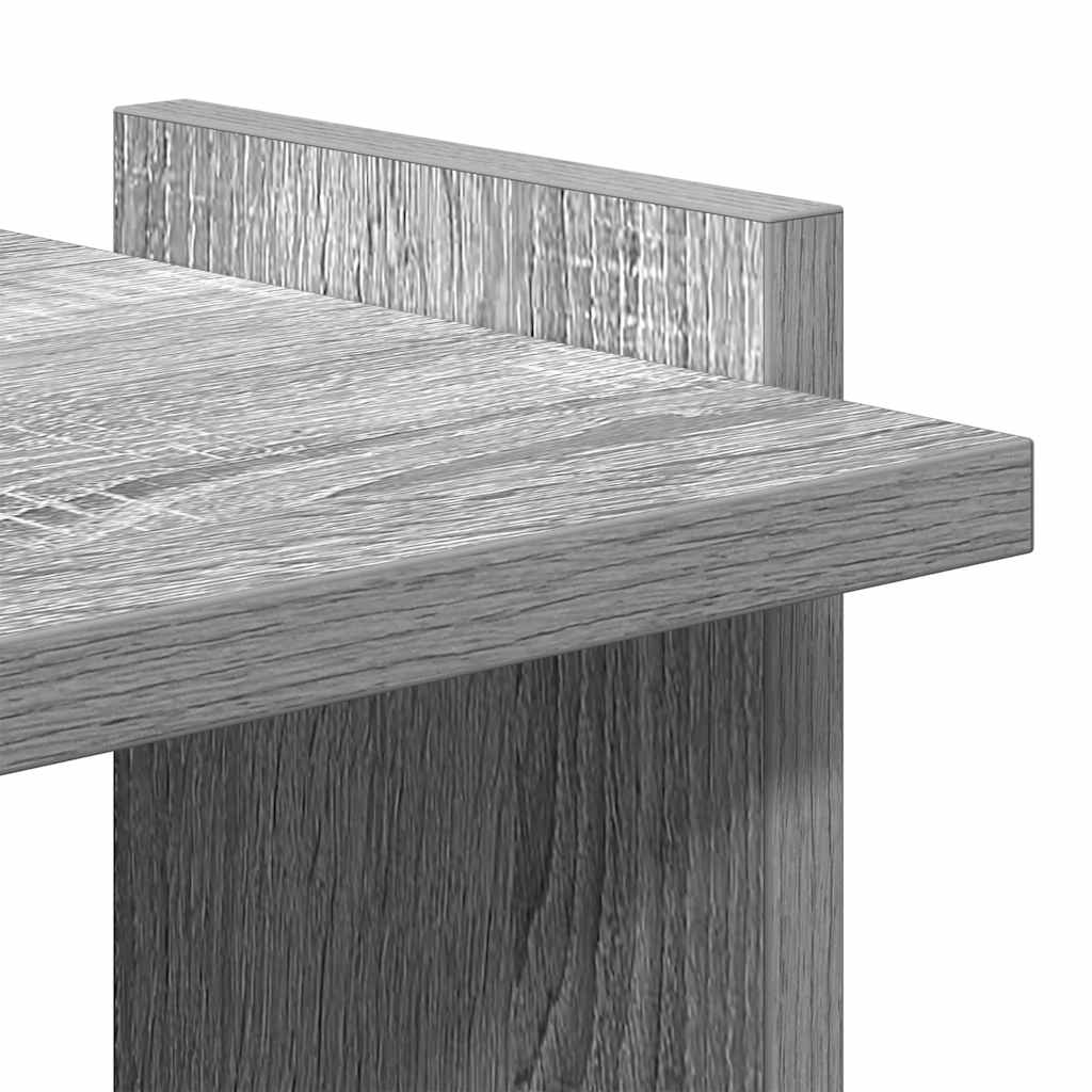 Libreria 3 Ripiani-Scaffale per Libri-Mobile di Stoccaggio Grigio Sonoma 60x30x120cm Legno Multistrato