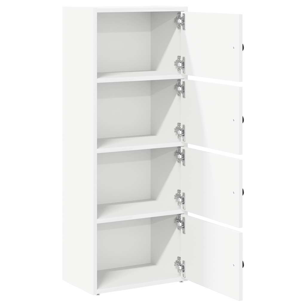 Libreria Bianca 40x24x102 cm in Legno Multistrato 860373