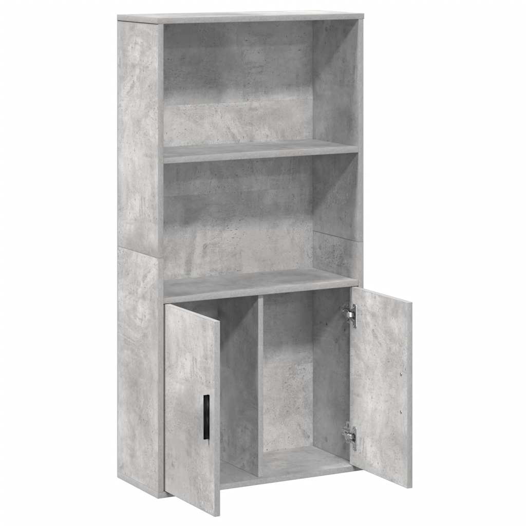 vidaXL Libreria Grigio Cemento 60x24x120 cm in Legno Multistrato