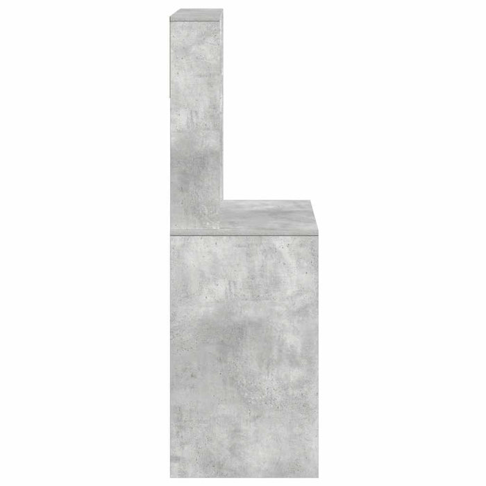Scrivania Mensole Grigio Cemento 100x45x140cm Legno Multistrato 860439