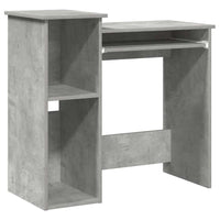 vidaXL Scrivania Mensole Grigio Cemento 84x40x78 cm Legno Multistrato