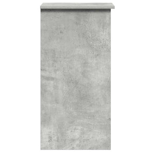 vidaXL Scrivania Mensole Grigio Cemento 84x40x78 cm Legno Multistrato