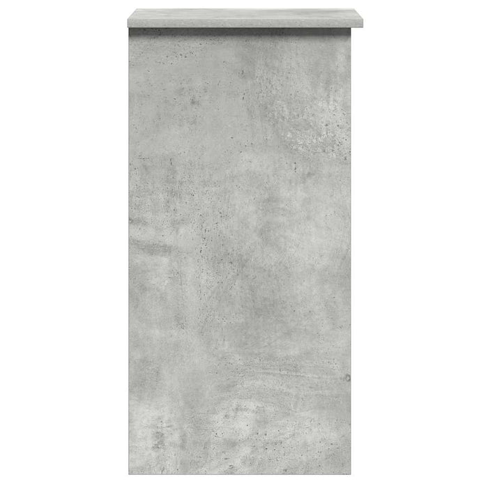 vidaXL Scrivania Mensole Grigio Cemento 84x40x78 cm Legno Multistrato