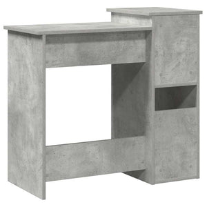 Scrivania Mensole Grigio Cemento 84x40x78 cm Legno Multistrato 860448