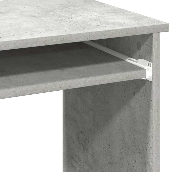 vidaXL Scrivania Mensole Grigio Cemento 84x40x78 cm Legno Multistrato