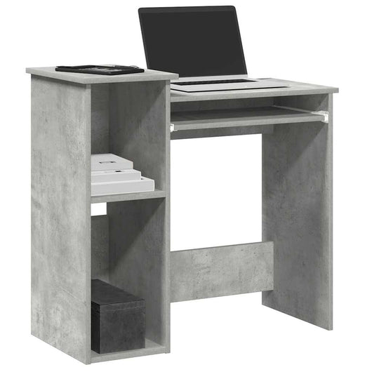 Scrivania Mensole Grigio Cemento 84x40x78 cm Legno Multistrato 860448