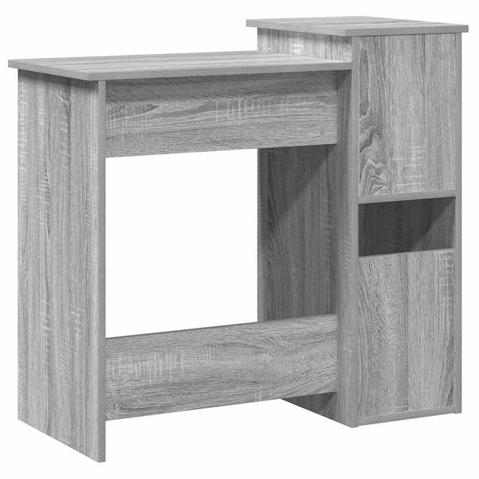 Scrivania Mensole Grigio Sonoma 84x40x78 cm Legno Multistrato