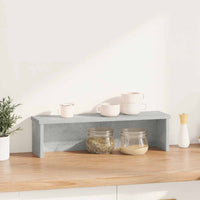 Scaffale da Cucina Impilabile Grigio Cemento 50x15x16 cm 860487