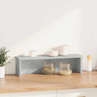 Mensola da cucina-Scaffale da Cucina Impilabile Grigio Cemento 60x15x16 cm