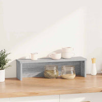 Scaffale da Cucina Impilabile Grigio Sonoma 60x15x16 cm 860509