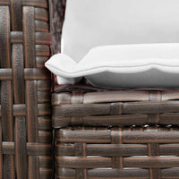 vidaXL Sedia a Dondolo da Giardino con Cuscini in Polyrattan Marrone