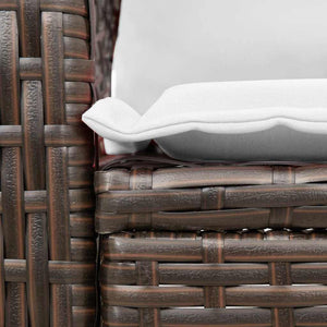 vidaXL Sedia a Dondolo da Giardino con Cuscini in Polyrattan Marrone