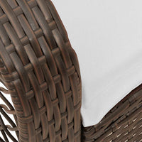 vidaXL Sedia a Dondolo da Giardino con Cuscini in Polyrattan Marrone