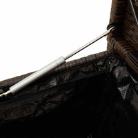 Panca Portaoggetti da Giardino con Cuscino Marrone Polyrattan 4104212