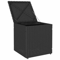 vidaXL Sgabelli Giardino con Cuscini 2 pz Nero 40x40x43 cm Polyrattan