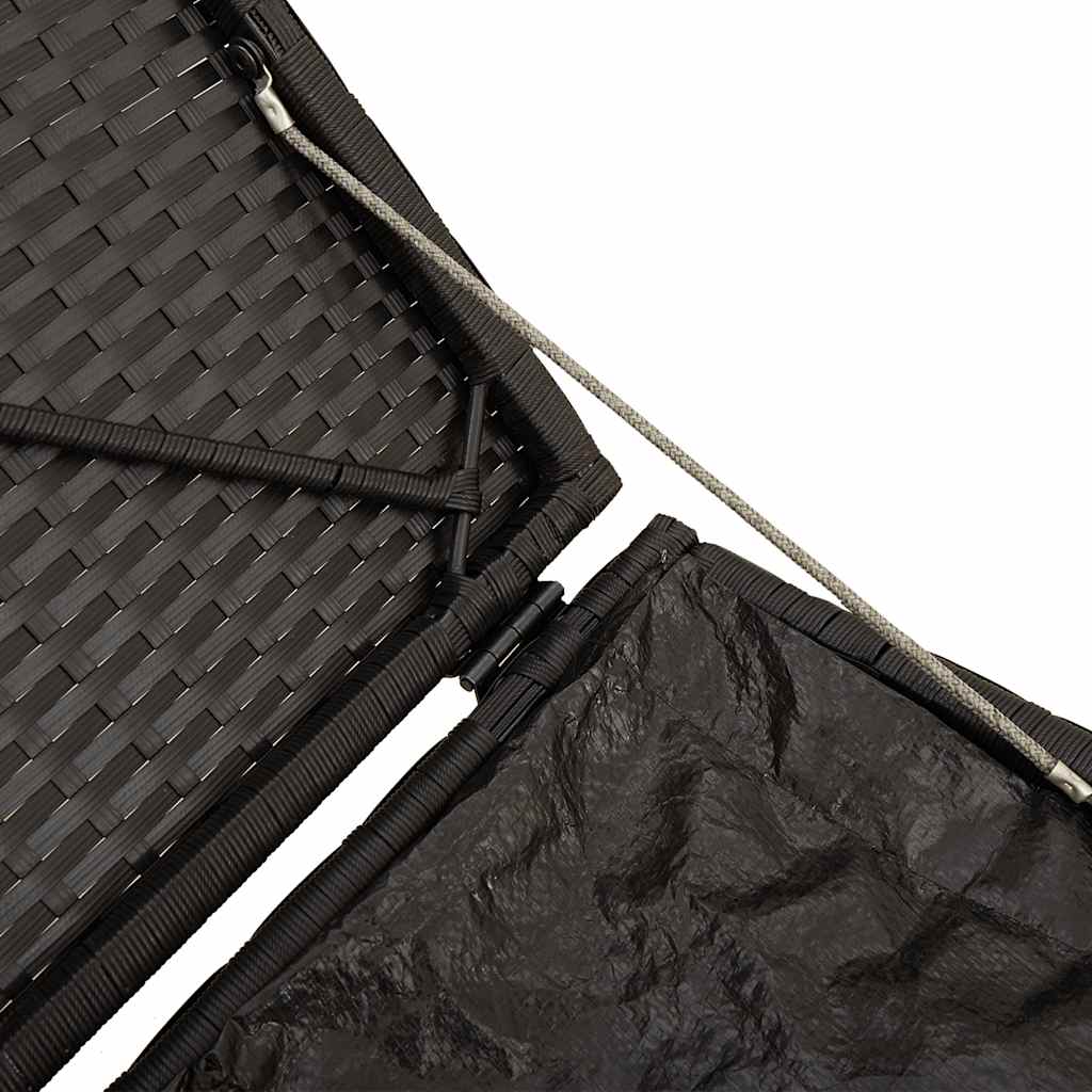 vidaXL Sgabelli Giardino con Cuscini 2 pz Nero 40x40x43 cm Polyrattan