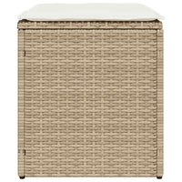 Sgabelli Giardino con Cuscini 4pz Beige 40x40x43 cm Polyrattan 4104043