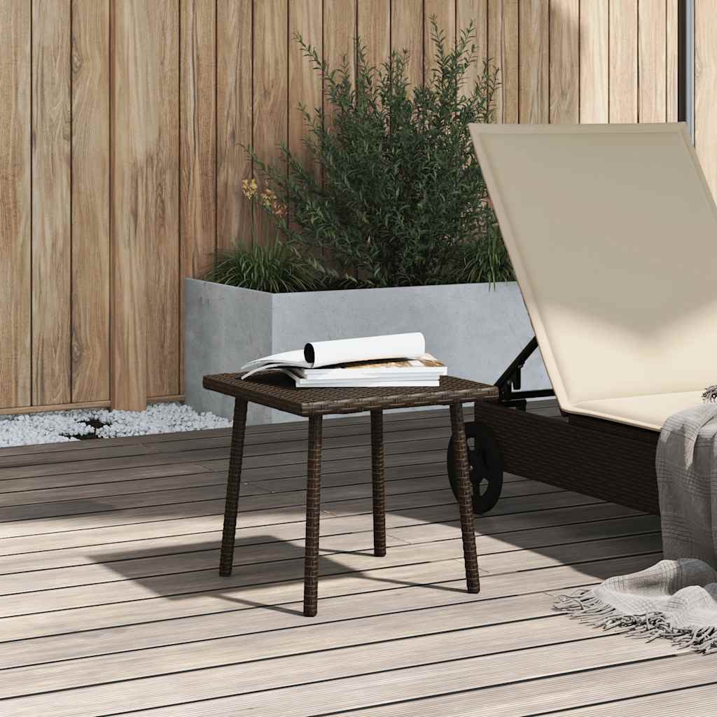 Tavolino Giardino Rettangolare Marrone 40x40x37 cm Polyrattan 4104046
