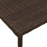 Tavolino Giardino Rettangolare Marrone 40x40x37 cm Polyrattan 4104046