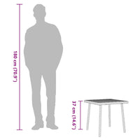 vidaXL Tavolino Giardino Rettangolare Marrone 40x40x37 cm Polyrattan