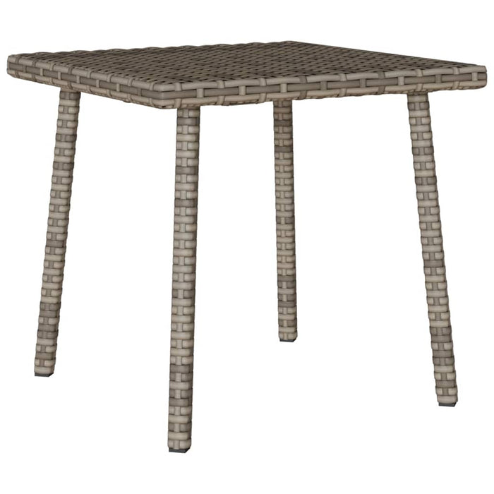 vidaXL Tavolino da Giardino Rettangolare Grigio 40x40x37 cm Polyrattan