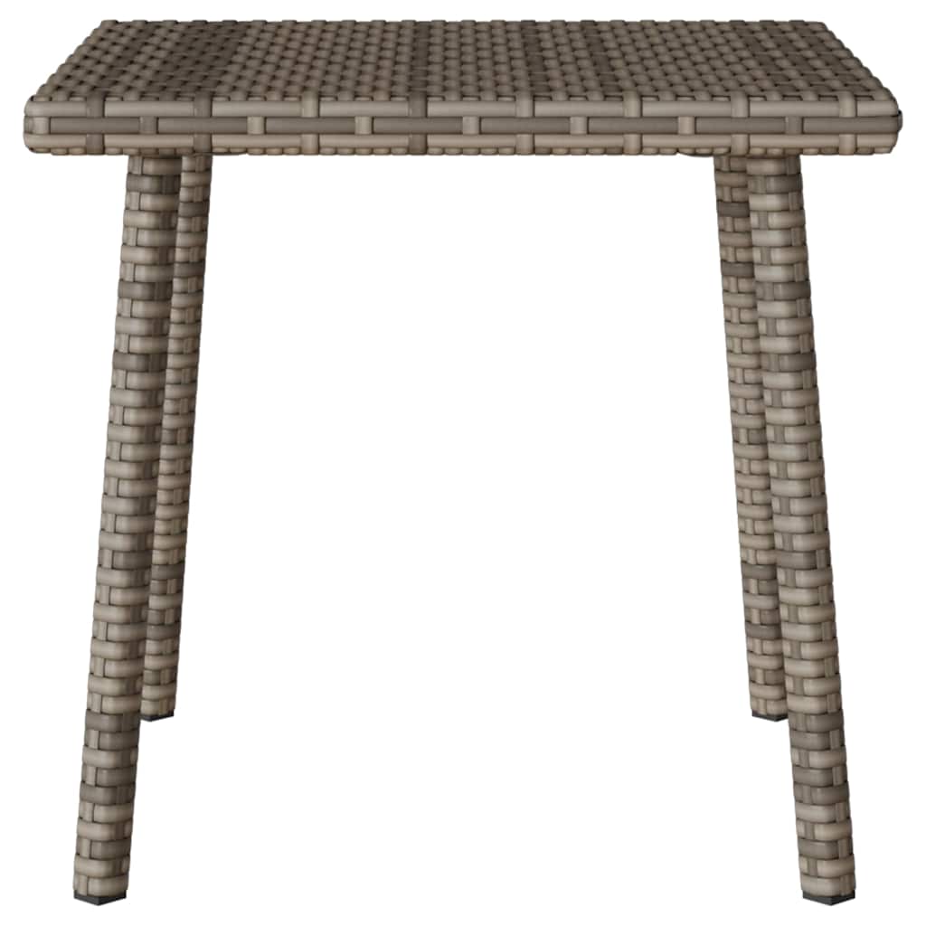 Tavolino da Giardino-Tavolo da esterno Rettangolare Grigio 40x40x37 cm Polyrattan
