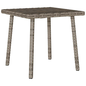 Tavolino da Giardino-Tavolo da esterno Rettangolare Grigio 40x40x37 cm Polyrattan