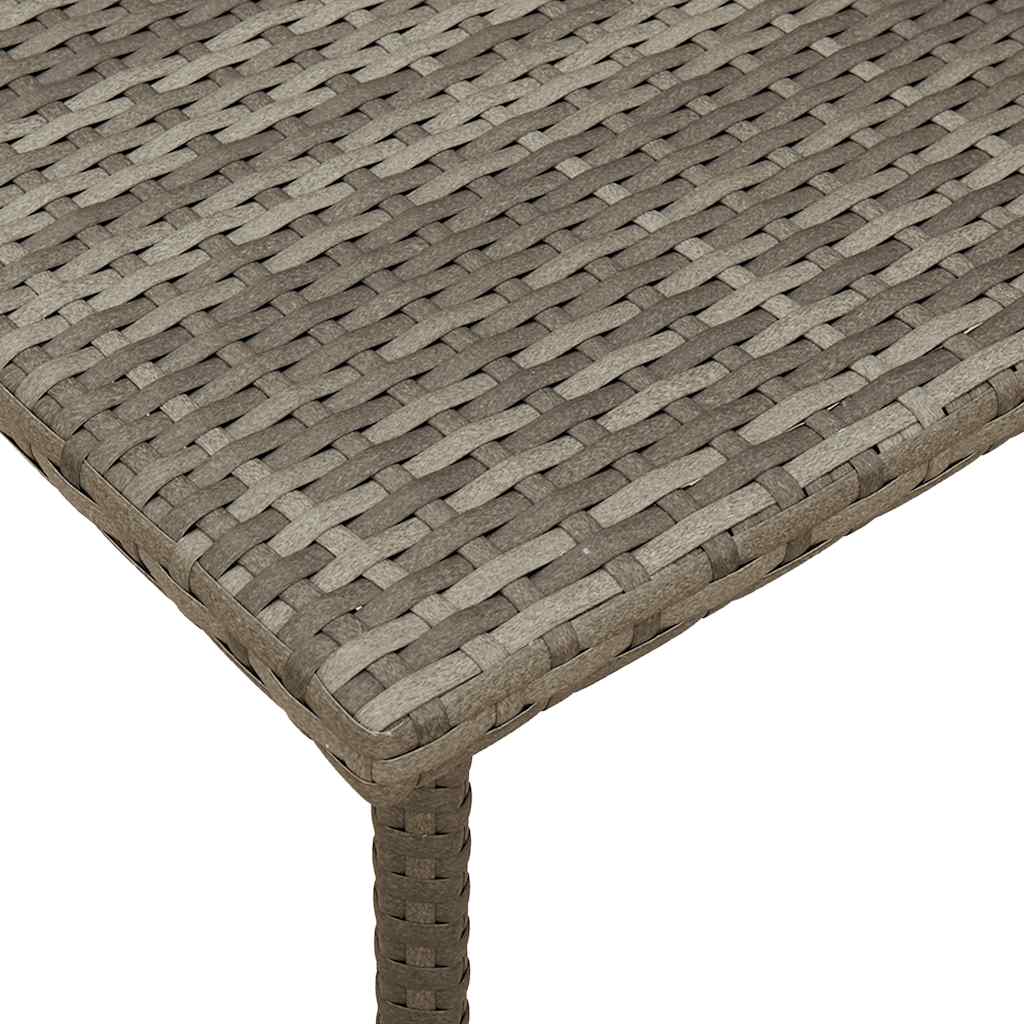 vidaXL Tavolino da Giardino Rettangolare Grigio 40x40x37 cm Polyrattan